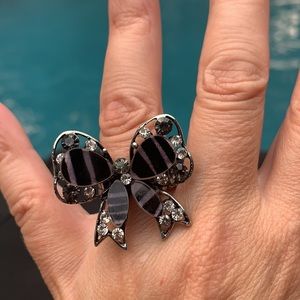 New Stretch Ring Bow Design with Crystals